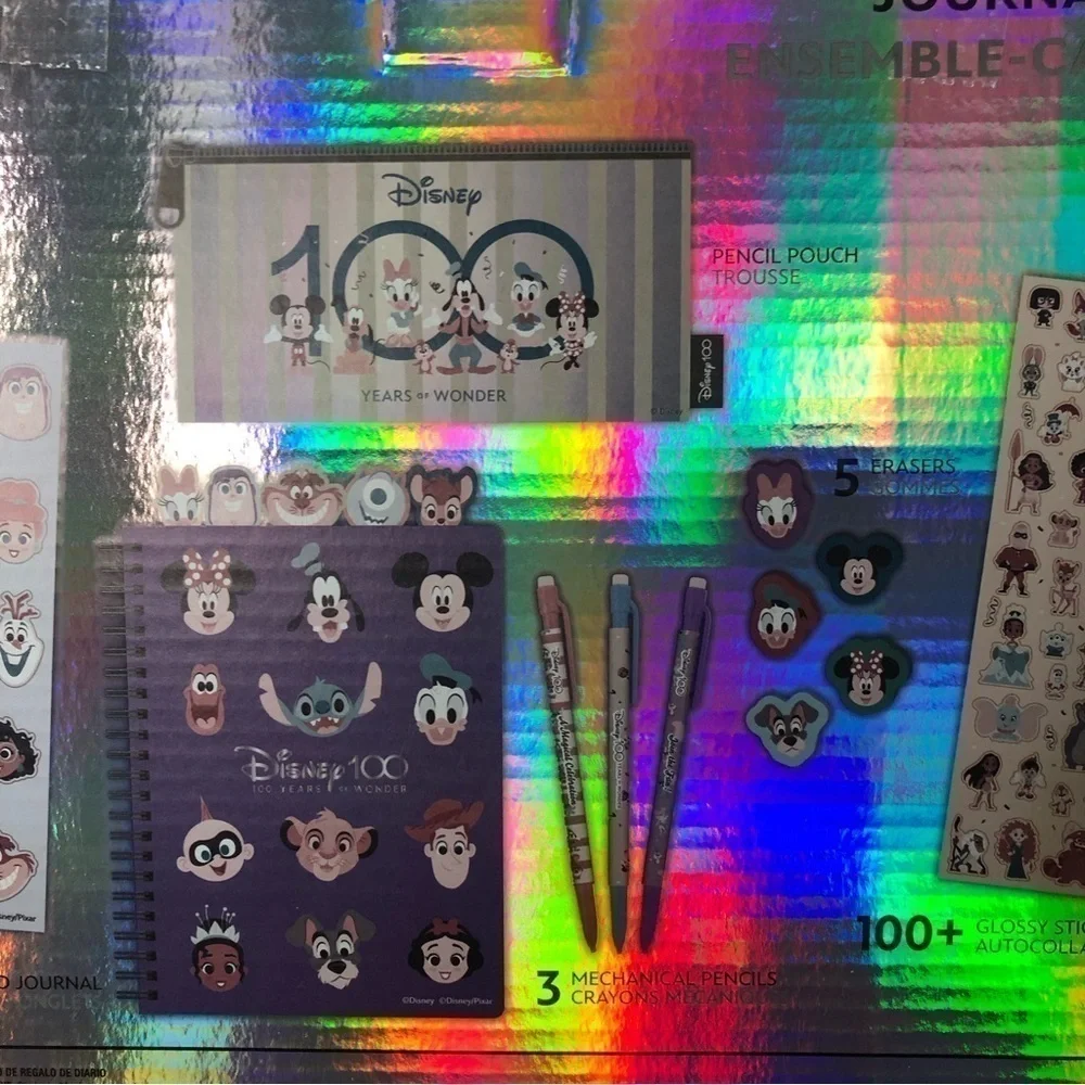 Disney 100 years: Journal Gift Set tabbed notebook, pencil case